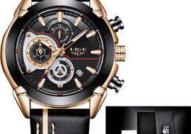 Casual Fashion Trend Business Waterproof Belt Watch Men's Multi-Function Luminous Watch
