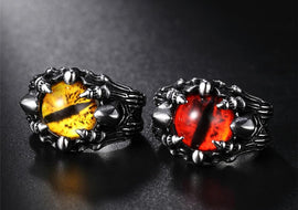 Fashion Creative Evil Eye Rings For Men Women Personality Male Punk Ring Jewelry