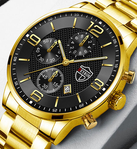 Fashion Luminous Men's Steel Band Watch - AMJ Jewelry & Watches Web Store