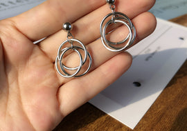 Metal Korean Style Geometric Combination Circle Earrings Ladies Temperament Earrings - AMJ Jewelry & Watches Web Store