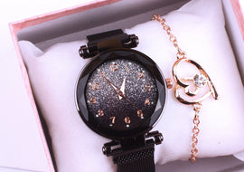 Silver Noodle Ladies Watch Two-piece Gift - AMJ Jewelry & Watches Web Store