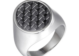 Popular Retro Carbon Fiber Titanium Steel Rings For Men And Women - AMJ Jewelry & Watches Web Store