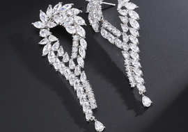 RAKOL 2021 New Fashion Leaf Earrings Inlaid with AAA Zircon Integrity Hot Sale Explosion - AMJ Jewelry & Watches Web Store