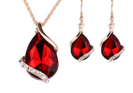 Water Drop Necklace Earring Set - AMJ Jewelry & Watches Web Store