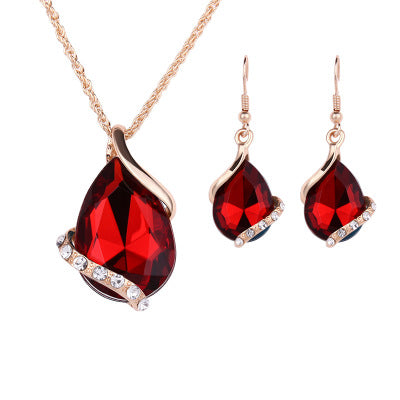 Water Drop Necklace Earring Set - AMJ Jewelry & Watches Web Store