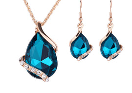 Water Drop Necklace Earring Set - AMJ Jewelry & Watches Web Store