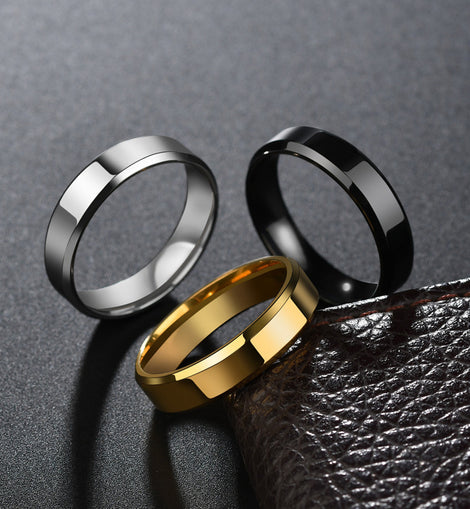 Niche Rings For Men And Women Stainless Steel Couple Rings - AMJ Jewelry & Watches Web Store