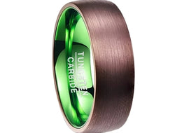 Plated Green Tungsten Carbide Ring - AMJ Jewelry & Watches Web Store