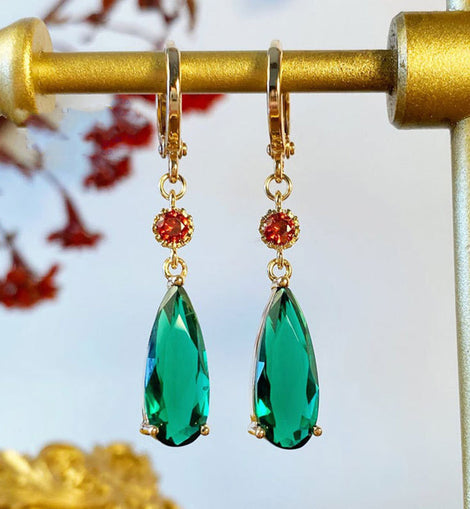 New Fashion Jewelry Alloy Emerald Ear Clip - AMJ Jewelry & Watches Web Store